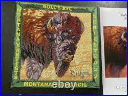 Boy Scouts Montana Council Artist Series 2022, 4 Patch Series Bull's Eye #148 Boy Scouts Montana Council Artist Series 2022, 4 Patch Series Bull's Eye #148