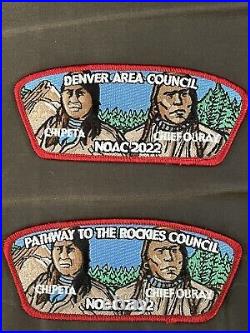 Boy Scouts OA Tahosa Lodge Denver Pathways Councils NOAC 2022 RED Patch Set