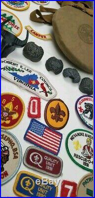 Boy Scouts Of America Lot Patches, Books, Canteen, Hats, Scarves, Shirt, Pins