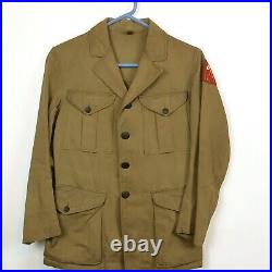 Boy Scouts VTG 1920s Eisner Leader Norfolk Jacket & Patches 4 Pocket Open Collar