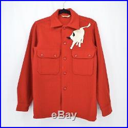 Boy Scouts Vintage 50s Jacket Shirt Jac Ladies Philmont Bull Patch Red Wool S