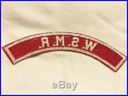 Boy Scouts W. S. M. R. (White Sands Missile Range) red & white strip patch