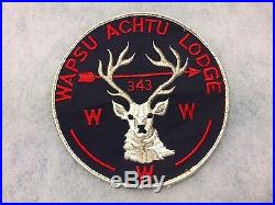Boy Scouts WAPSU ACHTU OA Lodge 343 WWW 6 jacket patch