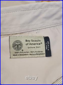 Boy Scouts of America BSA Men's Adult Shirt XL Vented Tan WithPatches Attached Boy Scouts of America BSA Men's Adult Shirt XL Vented Tan WithPatches Attached