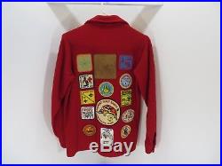 Boy Scouts of America Official Jacket 100% Wool Size 18 With19 Patches