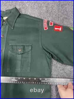 Boy Scouts of America Sanforized Shirt Vintage Patched Explorer BSA Uniform