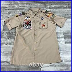 Boy Scouts of America Shirt Mens Medium Uniform Chicago Bulls Patches Jamboree