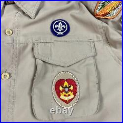 Boy Scouts of America Shirt Mens Medium Uniform Chicago Bulls Patches Jamboree