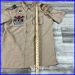 Boy Scouts of America Shirt Mens Medium Uniform Chicago Bulls Patches Jamboree