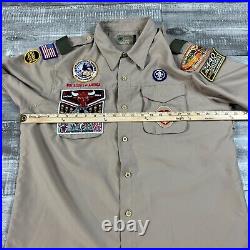 Boy Scouts of America Shirt Mens Medium Uniform Chicago Bulls Patches Jamboree