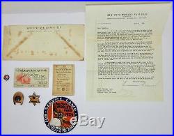 Boys Scouts 1939 New York World's Fair Lot Safety Badges/pins Patch ID Letter