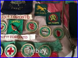 Boys Scouts Canada Scoutmaster Collection Merit Badges Patches Felt Neck Slide