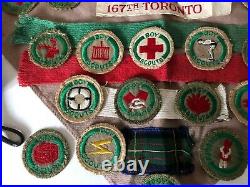 Boys Scouts Canada Scoutmaster Collection Merit Badges Patches Felt Neck Slide