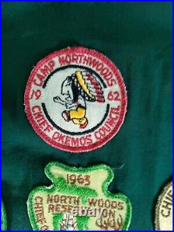 Boys Vintage 60s Boy Scouts Of America Green Jacket From Michigan With 22 Patches
