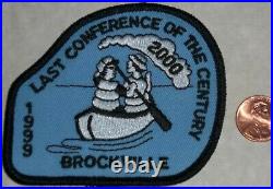 Bsa Boy Scout Oa Brockville 1999-2000 Last Conference Pocket Patch 3 Rare