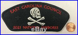 Bsa East Carolina Oa 117 Croatan 2021 Jamboree 7-patch Jsp Pirates Glow-in-dark