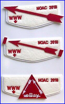 Bsa Order Of The Arrow 2018 Noac Oa Endowment Felt Obv 3-patch #249 Of 250 Made