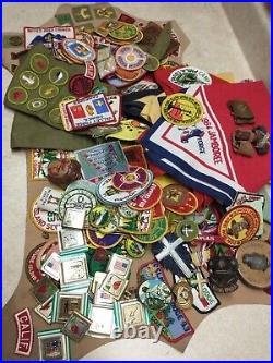 Bsa Patches/badges, Neckerchiefs, Neckerchief Slides, MB Sash, Lot Of 174 Pieces