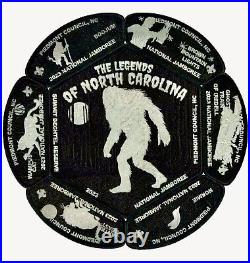 Bsa Piedmont Nc North Carolina 2023 Jamboree 7-patch Jsp Bigfoot Glows In Dark