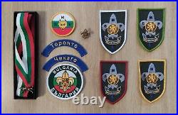 Bulgaria Boy Scout patch lot / bronze fox award / diaspora badges