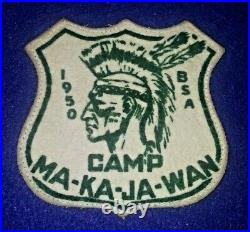 CAMP MAKAJAWAN FELT 1950 CAMP PATCH Northeast Illinois Council B00082