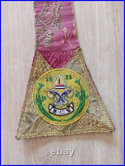 Catholic Priest Boy Scout liturgical stole patch lot / Manchuria badges c. 1931