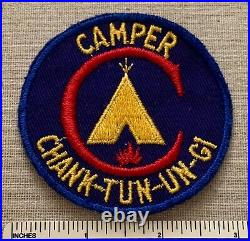 Circa 1950 CHANK-TUN-UN-GI Boy Scout Camper PATCH BSA Firecrafter Woodsman Camp