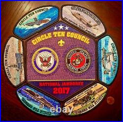 Circle Ten Council Oa 101 2017 Jamboree Flap 7-patch Color Us Marines/ Navy Set