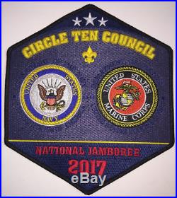 Circle Ten Council US Armed Forces 14pc Patch Set 2017 National Scout Jamboree