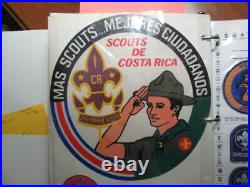 Costa Rica, 32 Boy Scout Patches, Ribbon Patch, Large Plastic Stick on eb03