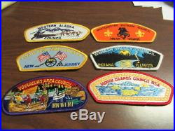 Council Shoulder Patch Collection, 310 plus CSPs, older twills solids, merged