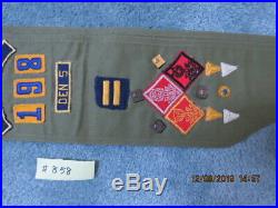 Cub & Boy Scout Vintage Merit Badge Sash WithEagle Medal & All Rank Patches & Pins
