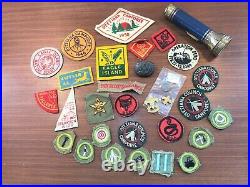 Cub Scout Bsa Vintage Brass Flashlight Pins Patches