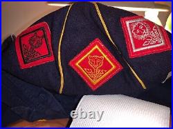 Cub Scout Cubs Bsa Wwii Or Before Mint Hat With Patches Patch Museum Item USA Us Cub Scout Cubs Bsa Wwii Or Before Mint Hat With Patches Patch Museum Item USA Us