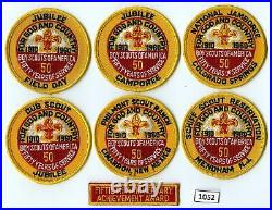 Dealer Dave Boy Scout MINT SET 1960 JAMBOREE SET OF 7 PATCHES, STUNNING (1052)