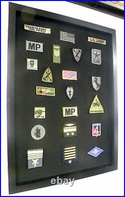 Display Case Cabinet Shadow Box for Military / Police / Boy Scout / Army Patches