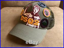 Dsquared² Green F You Boy Scout Multi Bembroidered Patches Logo Hat Cap Un Dsq2
