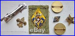 Eagle LOT vintage BOY SCOUT PIN PATCH bsa BLUE ENAMEL DIAMOND green MASTER sewn