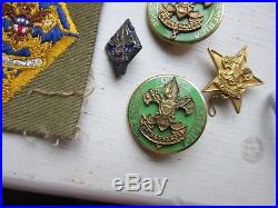 Eagle LOT vintage BOY SCOUT PIN PATCH bsa BLUE ENAMEL DIAMOND green MASTER sewn