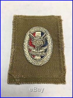 Eagle Scout Patch Type 1-c Very Rare Variety Has Dark Grey Eagle And Oval