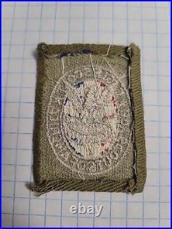 Eagle Scout Type 3 Rank Patch 1942-43 Starch Back Olive Cotton Thread Boy Scout