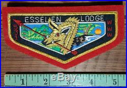Esselen Lodge 531 Bullion Embroidery Flap Patch SAMPLE Red Felt