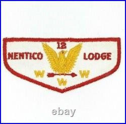 F1 First Flap FF Nentico Lodge 12 Baltimore Area Council Patch Boy Scouts BSA MD