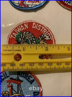 FAR EAST COUNCIL Patches Lot Of 6, 2 1/4 INCHES- ROUND, MINT 4 Twill, Boy Scou