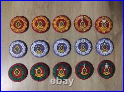 Former Boy Scout Nepal Commissioner patch lot / 15 badges of office