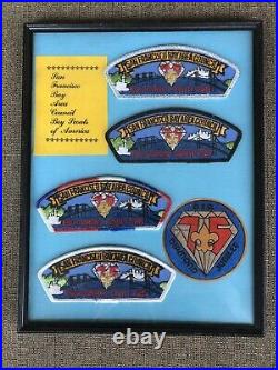 Framed Boy Scout Vintage Memorabilia Patches SFBAC 1985 Limited Quantity 200