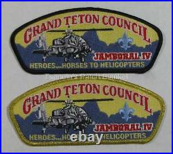 Grand Teton Council 2007 All Patches Jamborall 4 Heros Full Set Mint FREE SHIP