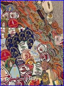 HUGE 1950s 60s 395pc. BOY SCOUT OF AMERICA PATCHES / MERIT BADGES Lot Indiana