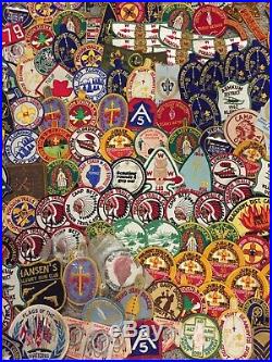 HUGE 1950s 60s 395pc. BOY SCOUT OF AMERICA PATCHES / MERIT BADGES Lot Indiana