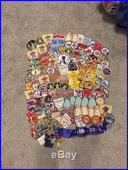 HUGE 1960s 134pc. BOY SCOUT OF AMERICA PATCHES / MERIT BADGES Lot Indiana